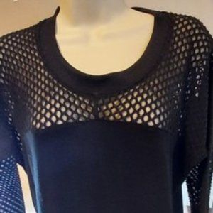 Cable & Gauge black open weave sweater.  sz M  Great condition